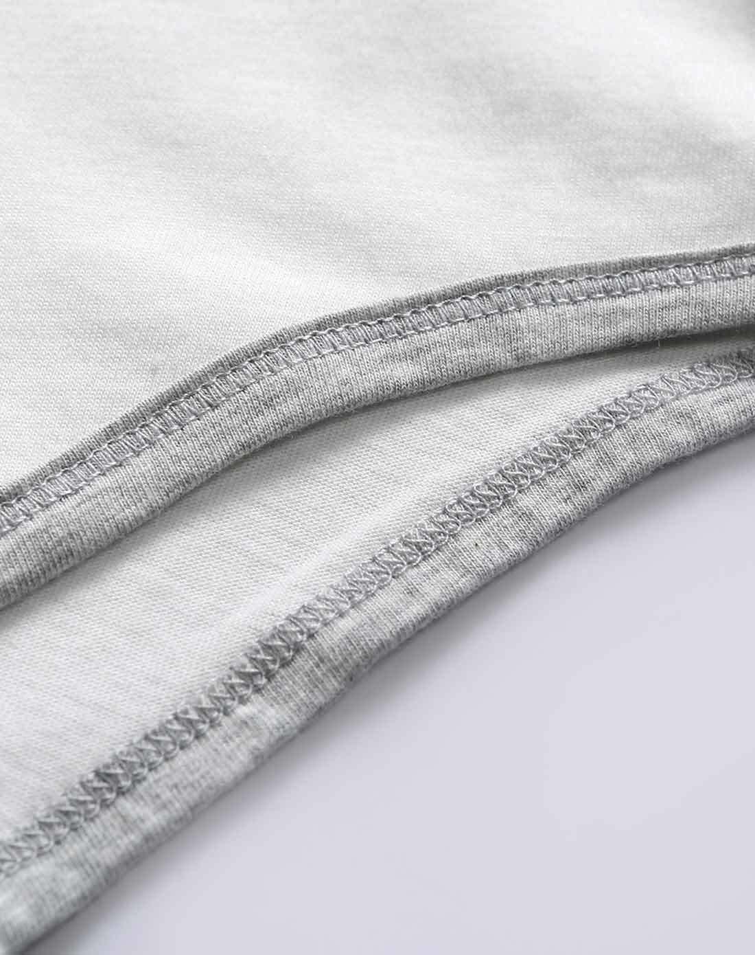 婴童灰白条纹短袖包屁衣两件包