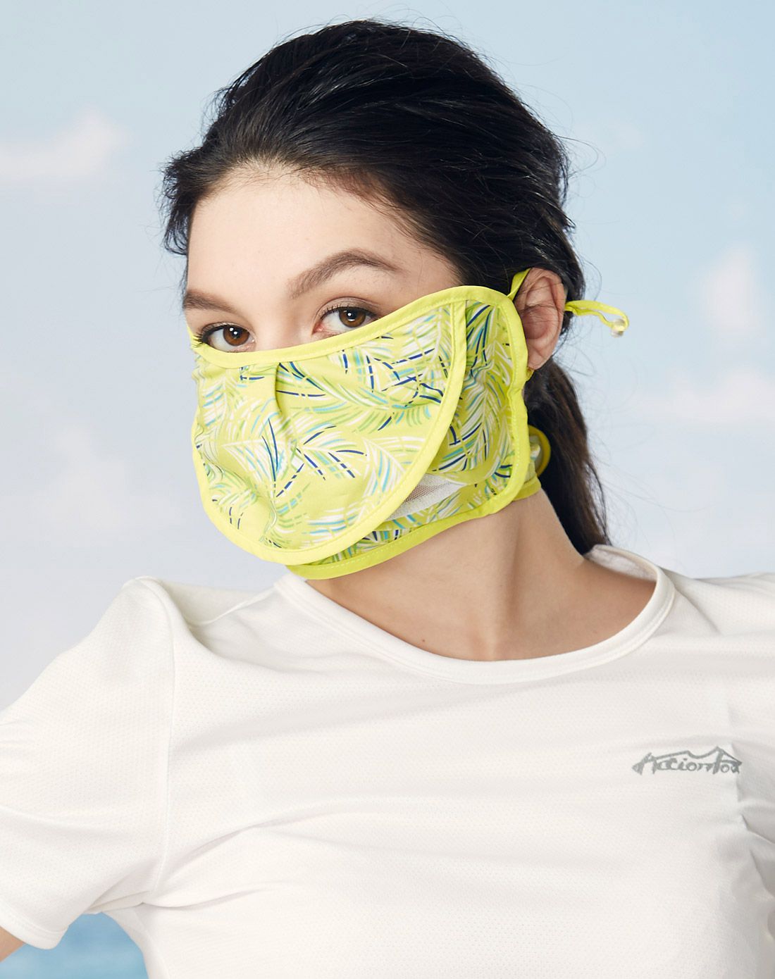 唯美印花 女性夹花黄护脸/口罩 丝质