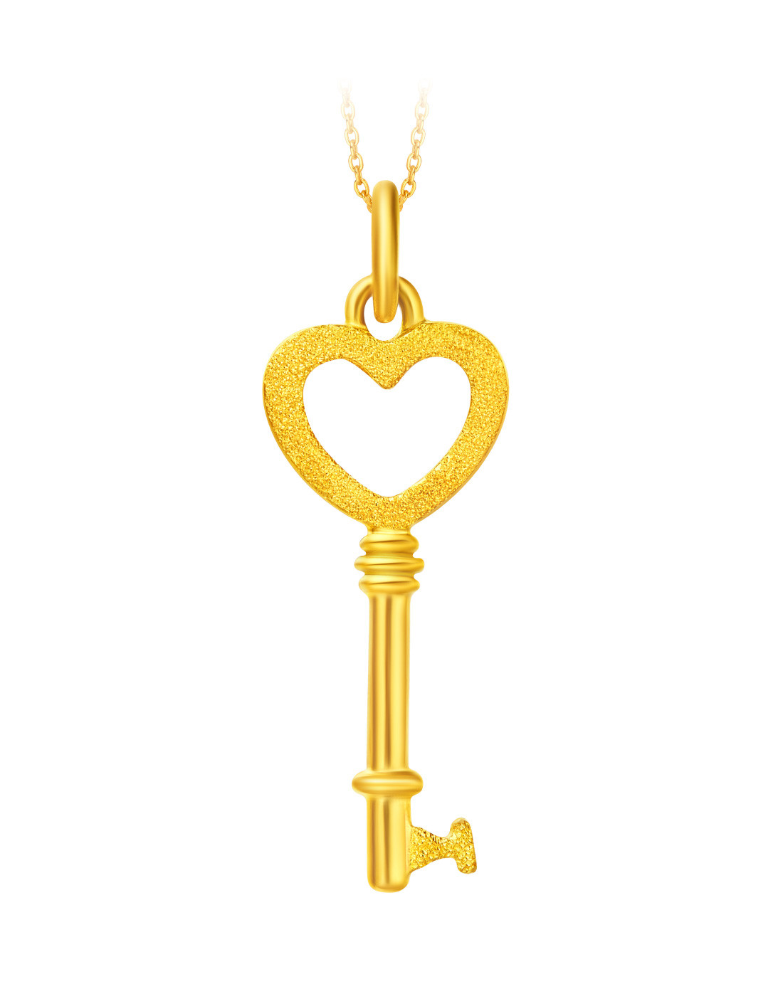 周大福 幸福钥匙黄金吊坠(不含项链)(计价)约3.2g