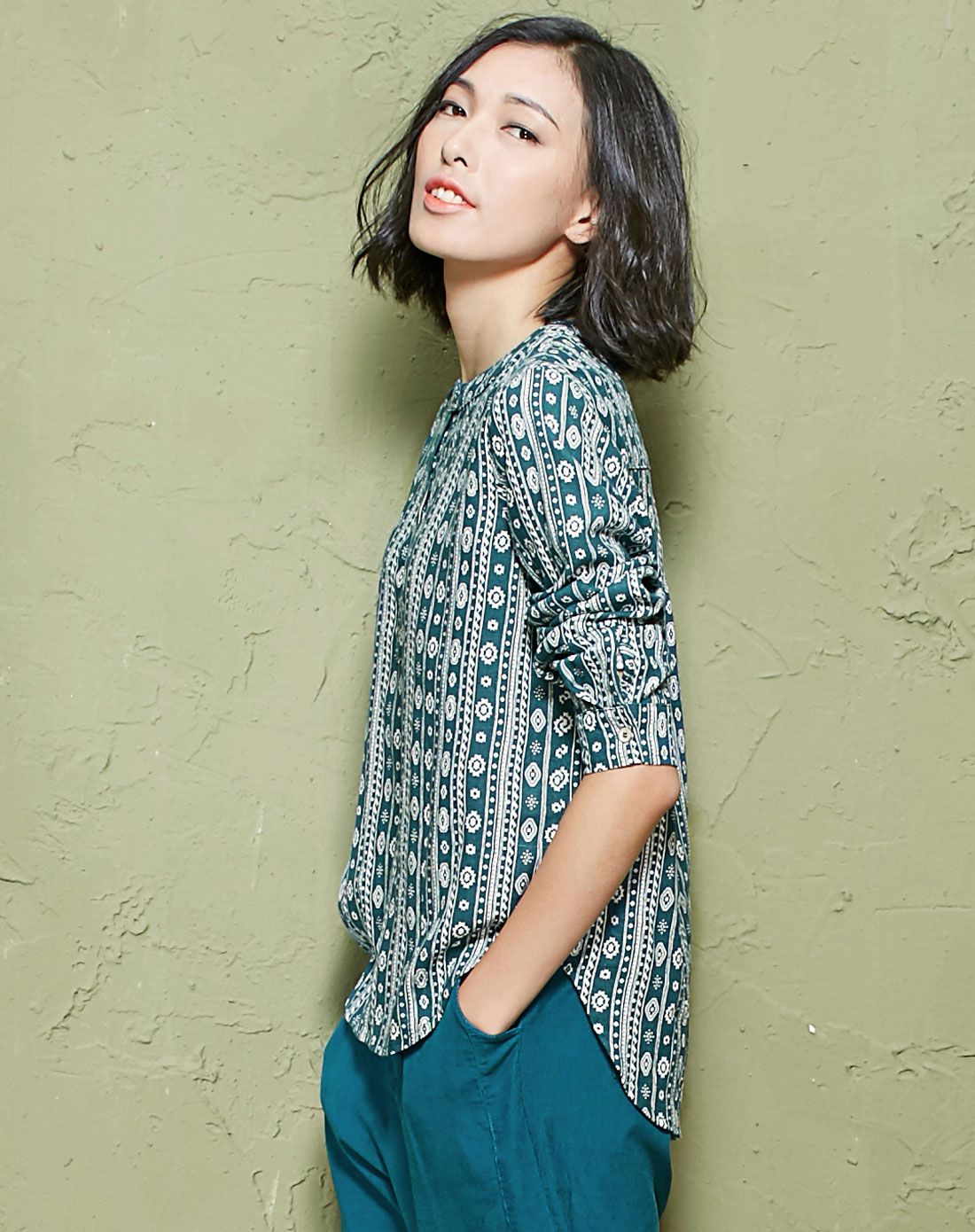 无人岛 复古波普条纹衬衫