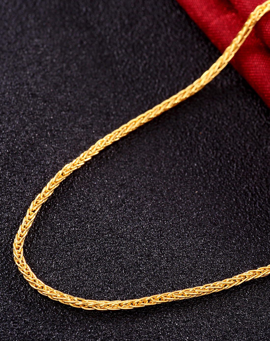 萃华 足金黄金项链 肖邦链 约6.39克