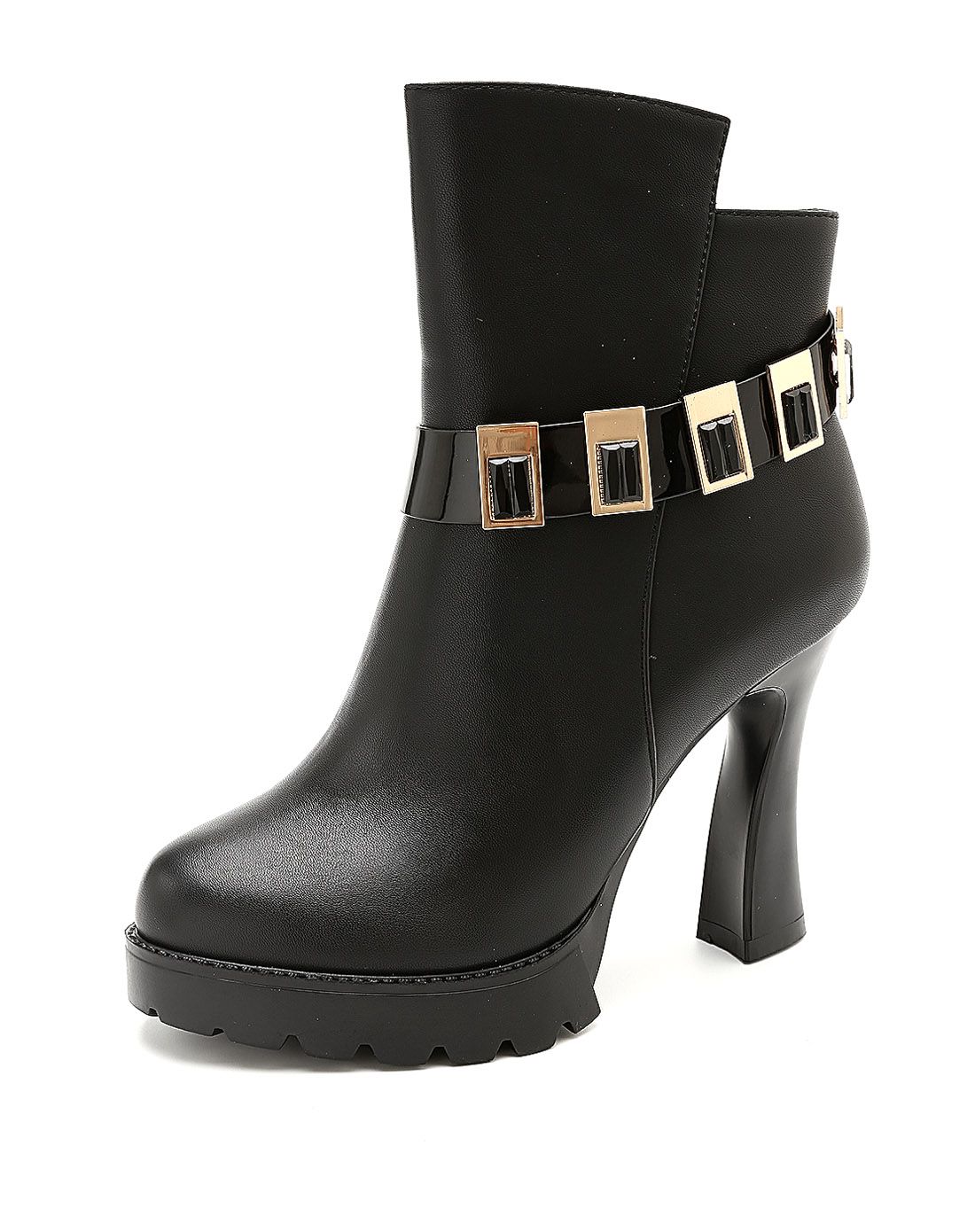 红色金属装饰女士靴子