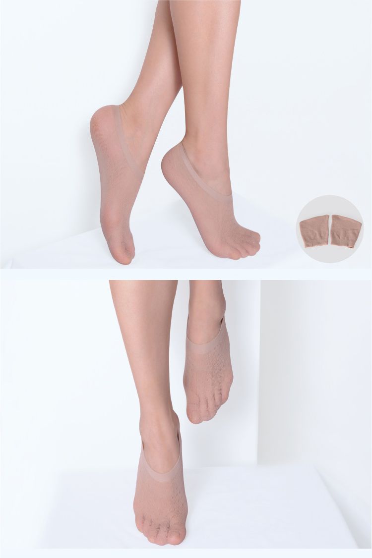 皮尔.卡丹 12双装2色超薄防滑女冰丝船袜