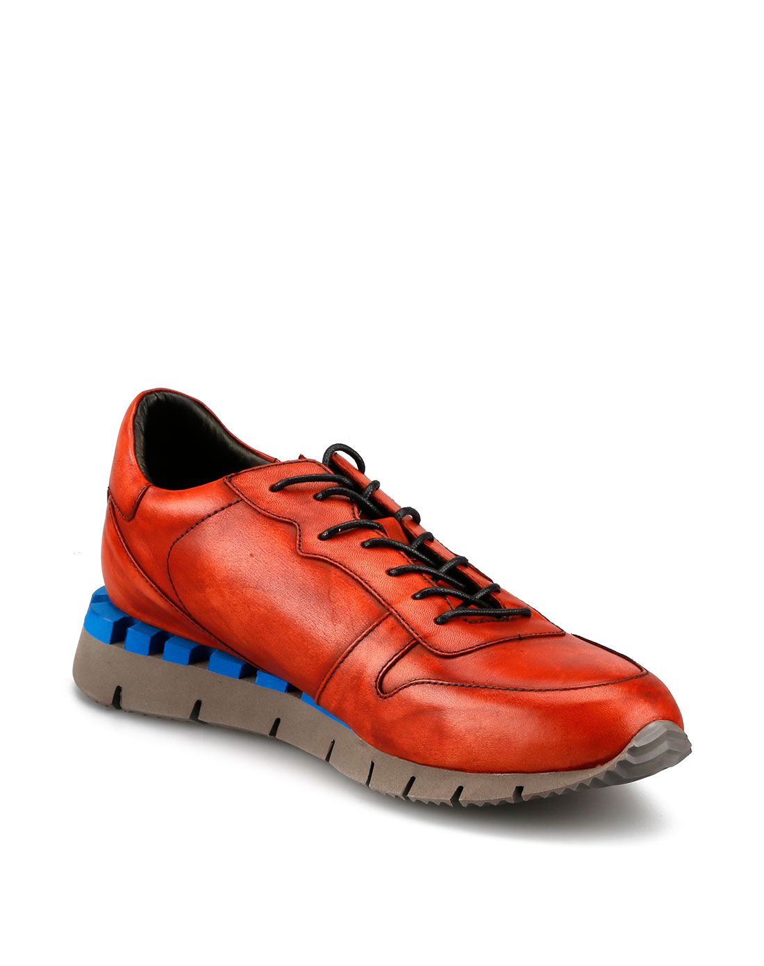 西班牙进口 红棕色牛皮运动潮流舒适休闲鞋