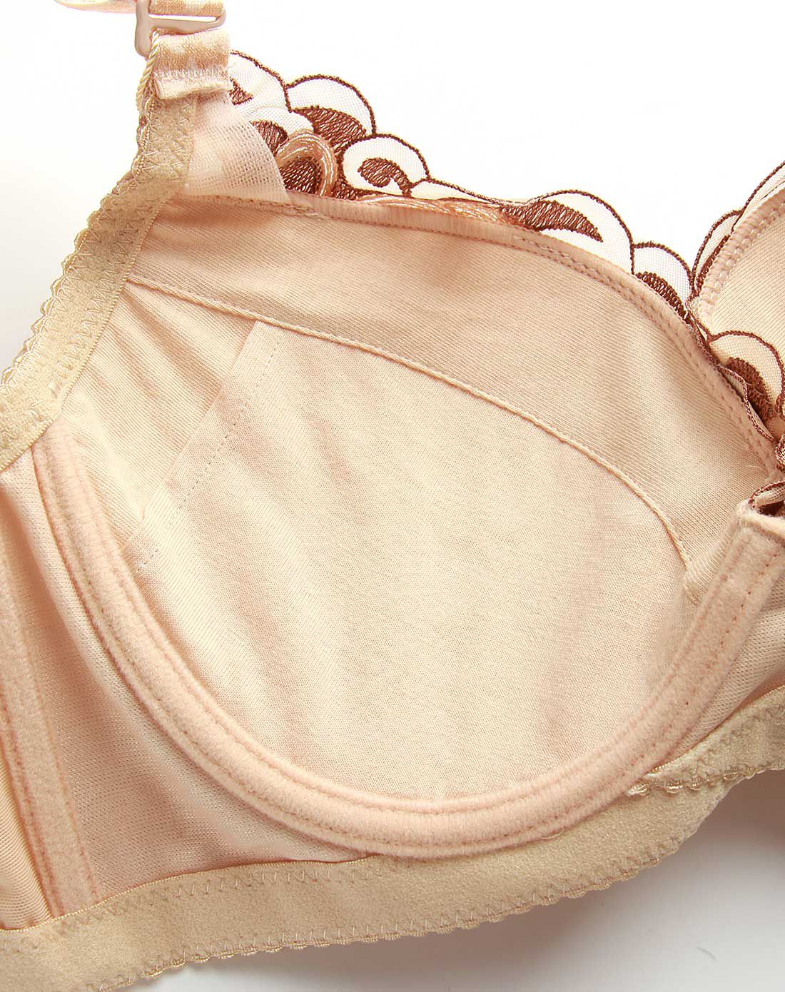 霞黛芳内衣专场肤色刺绣聚拢薄b杯调整型文胸8700br3_唯品会