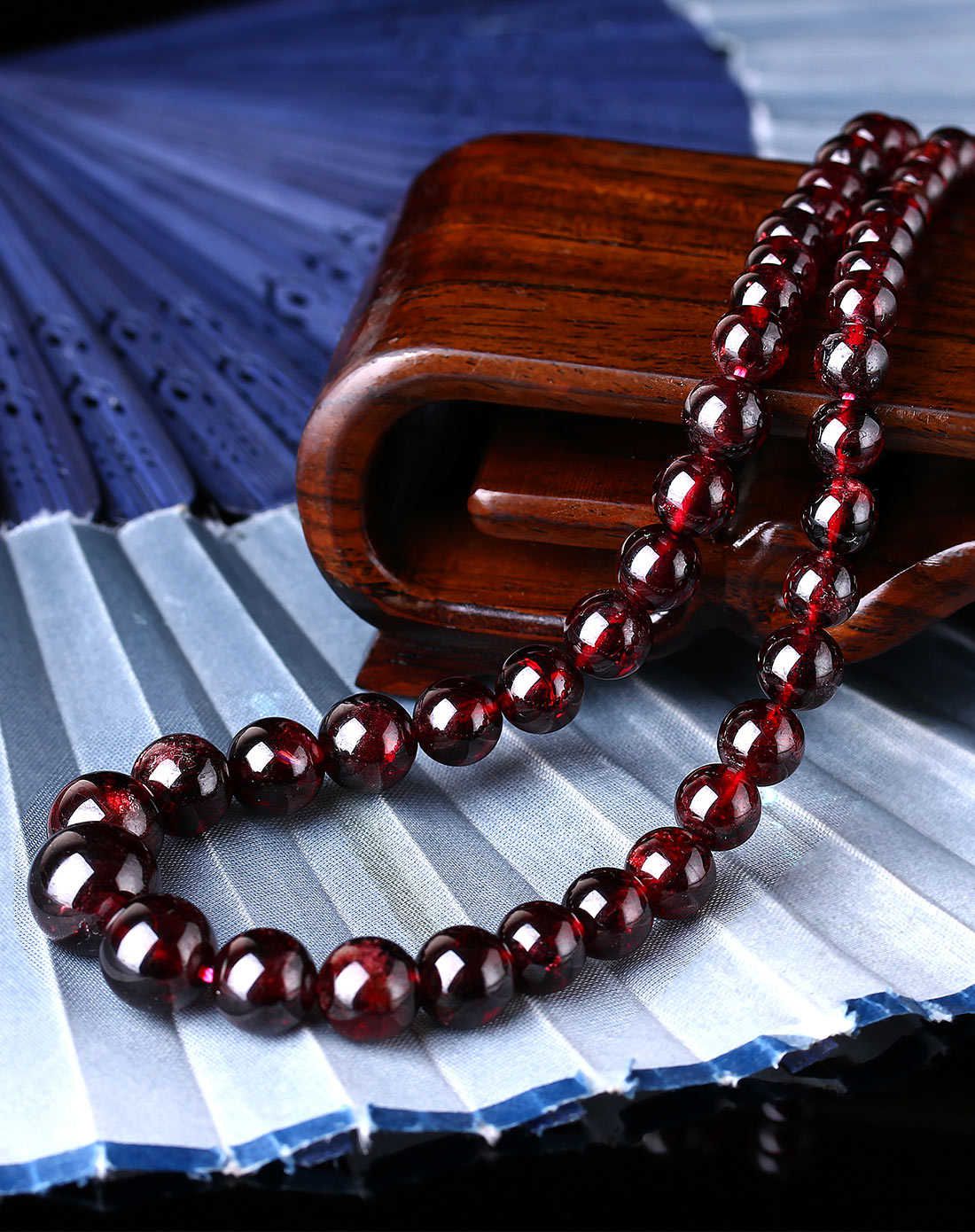 一生一石 天然石榴石塔链4-10mm