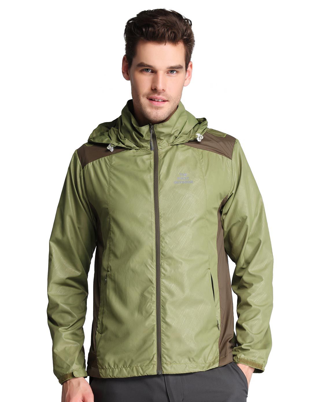 防风防泼水 男士橙红紫外线旅行防风衣