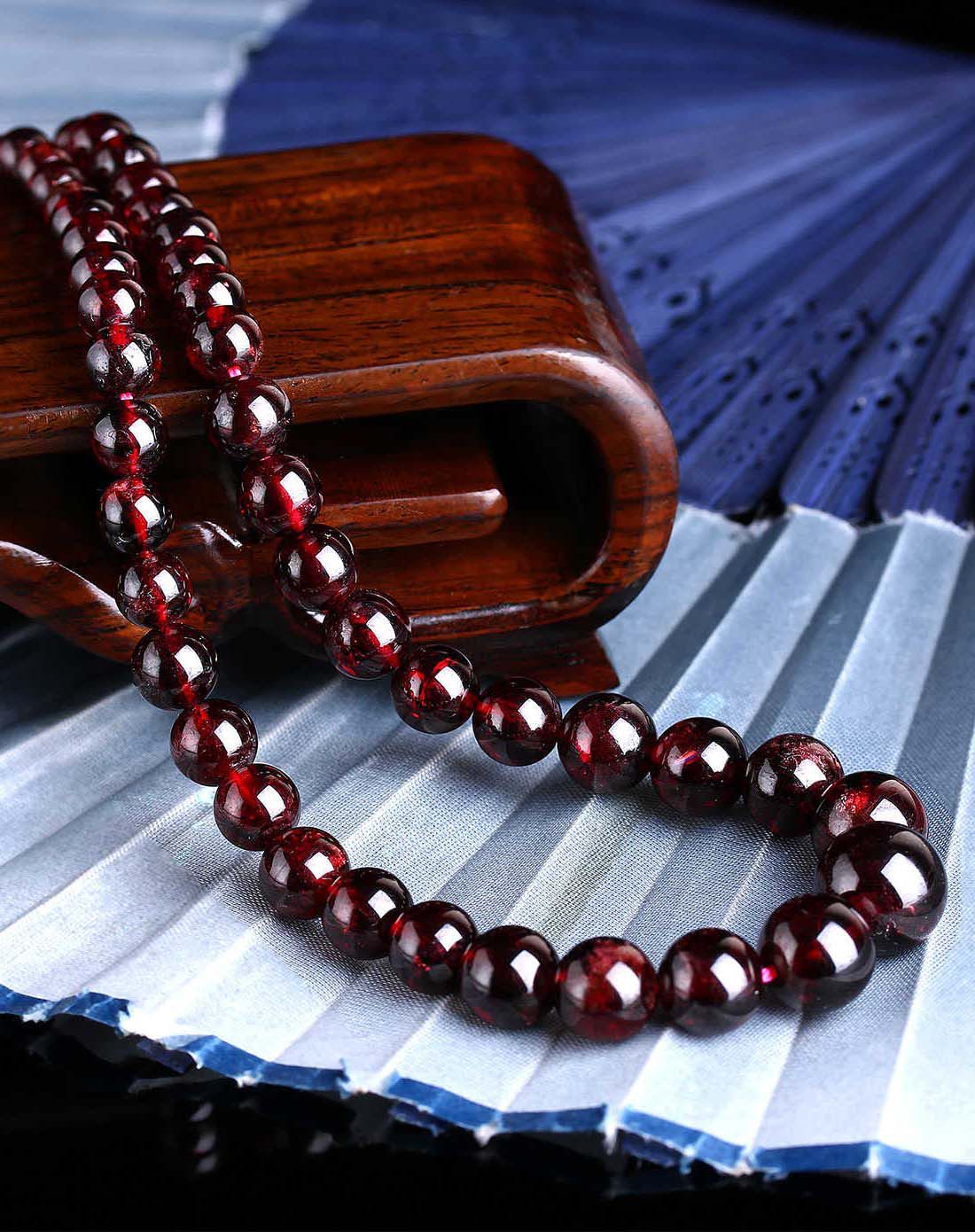 一生一石 天然石榴石塔链4-10mm