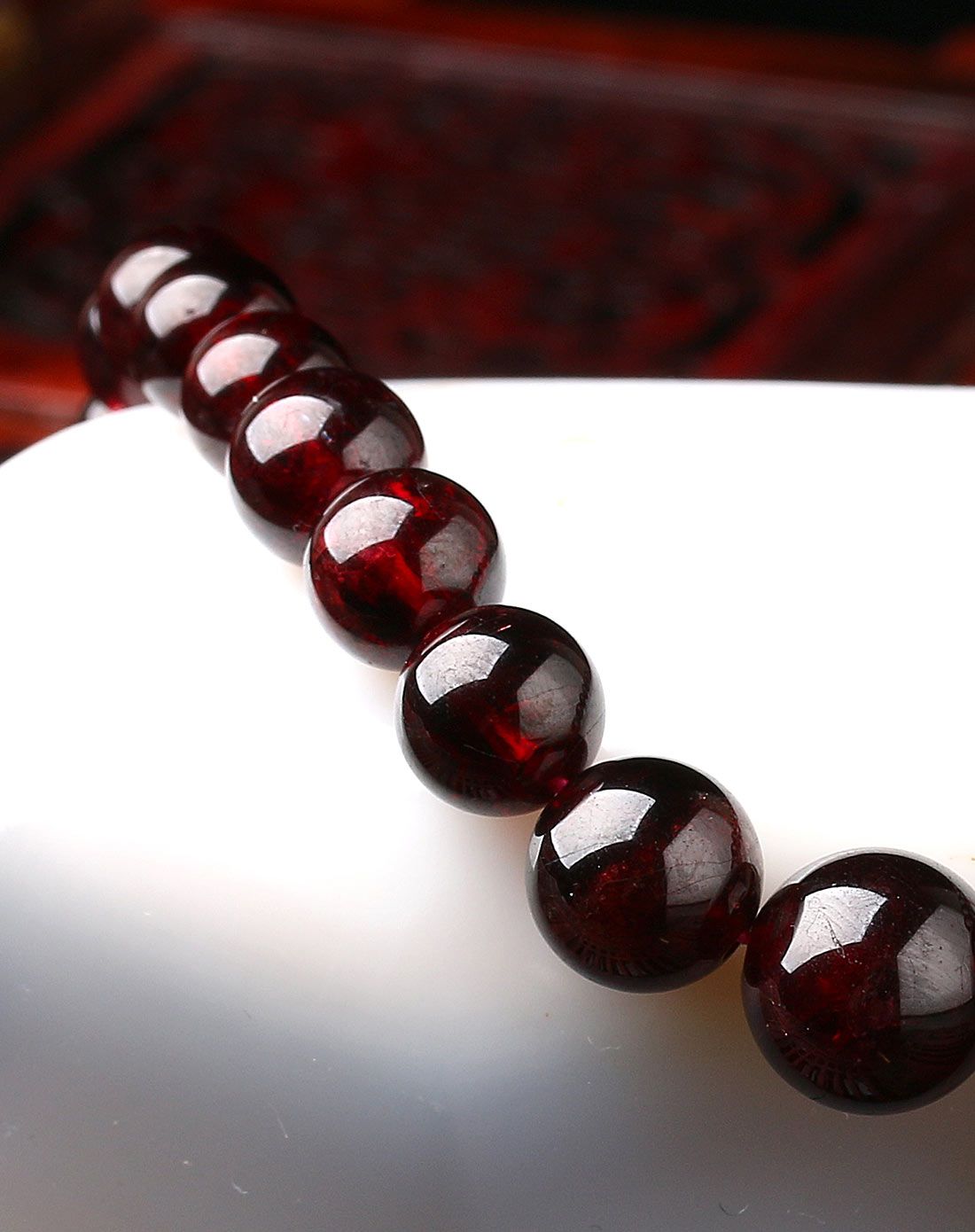 一生一石 天然石榴石塔链4-10mm