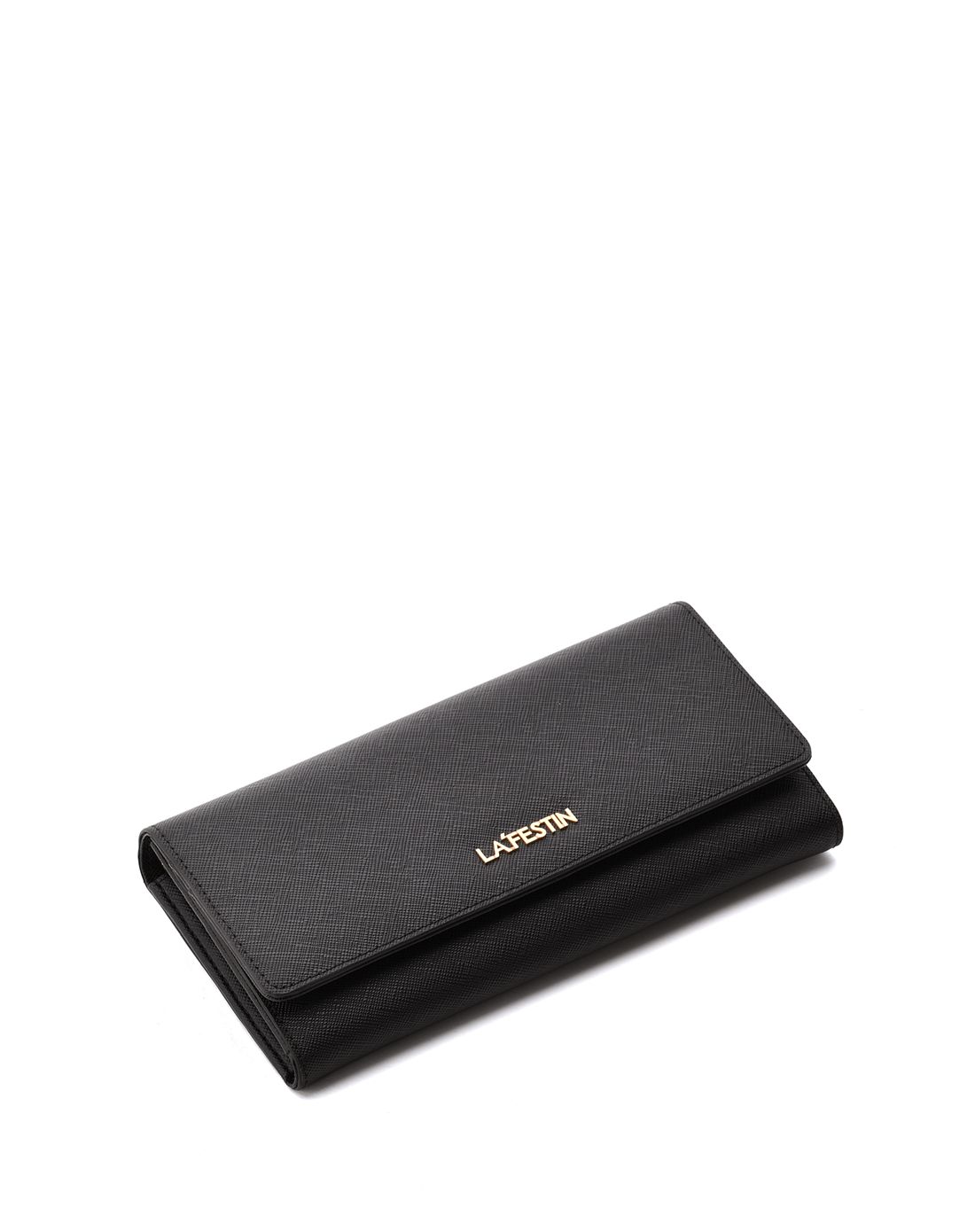 牛皮经典长款钱包摩卡黑