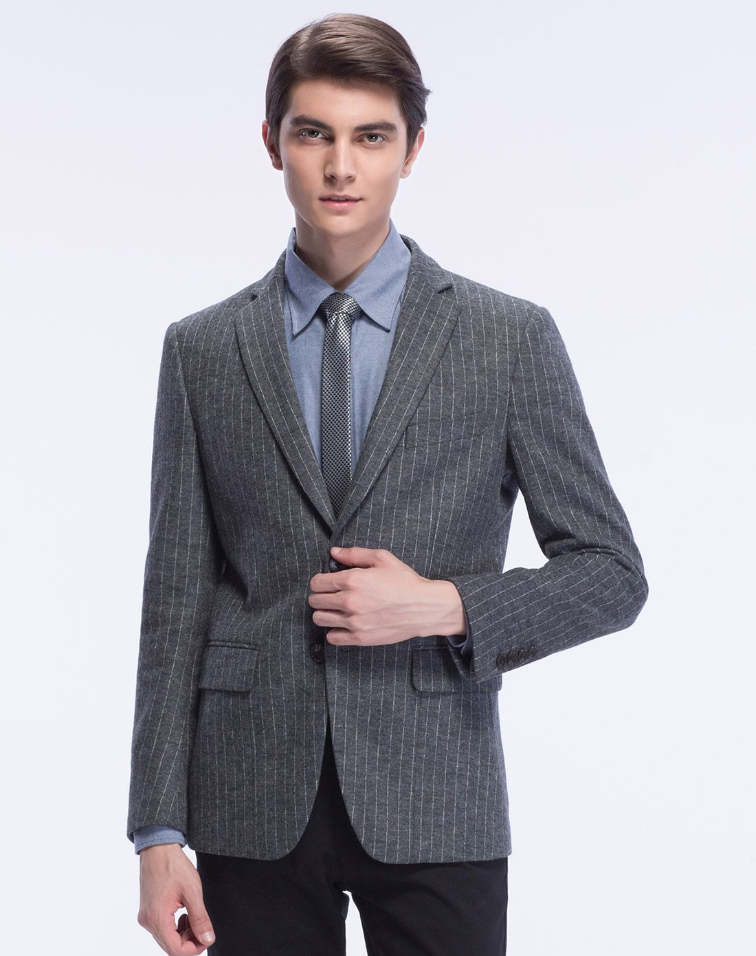 中灰时尚简约单西