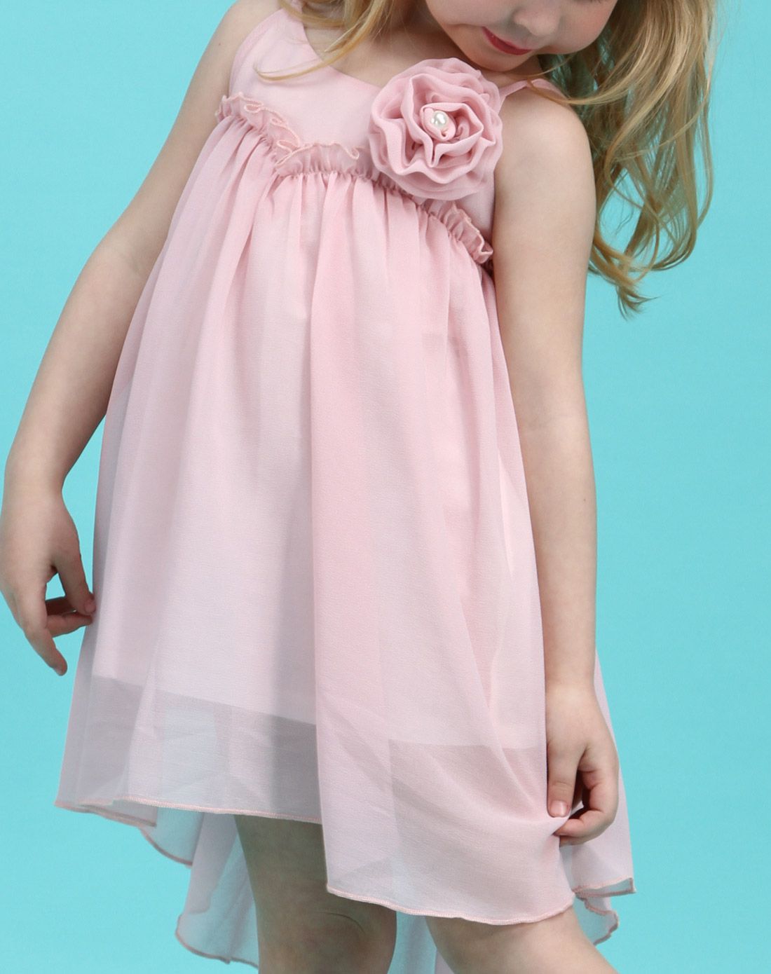 女童粉色韩版公主吊带裙