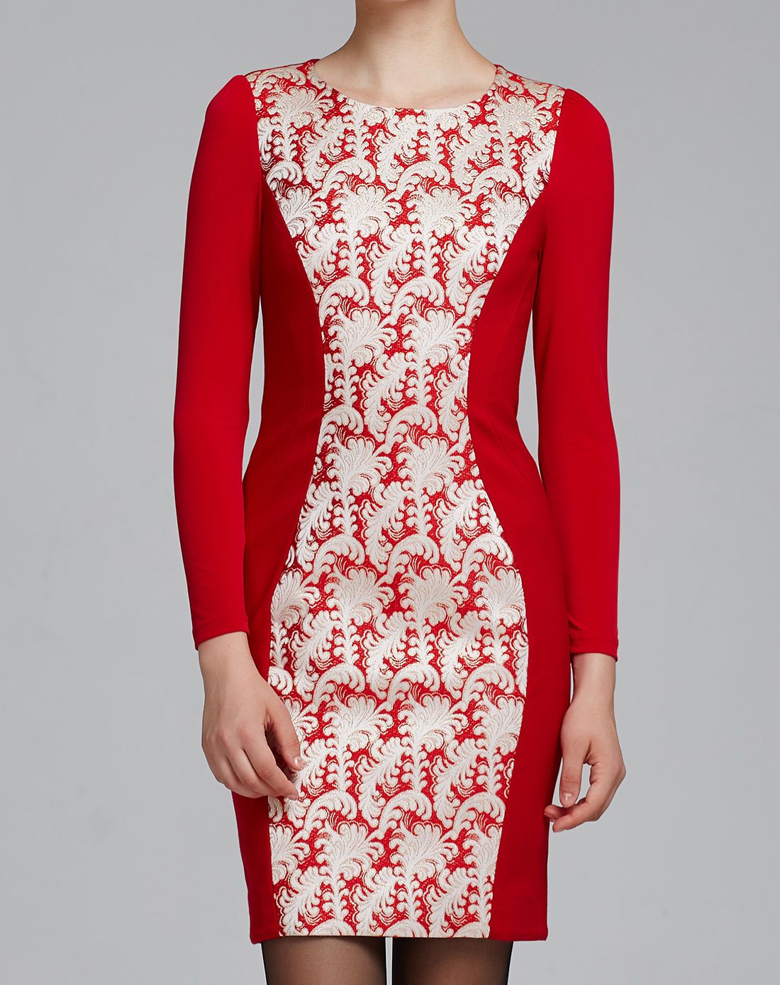 巴洛克宫廷装饰感卷草纹花连衣裙