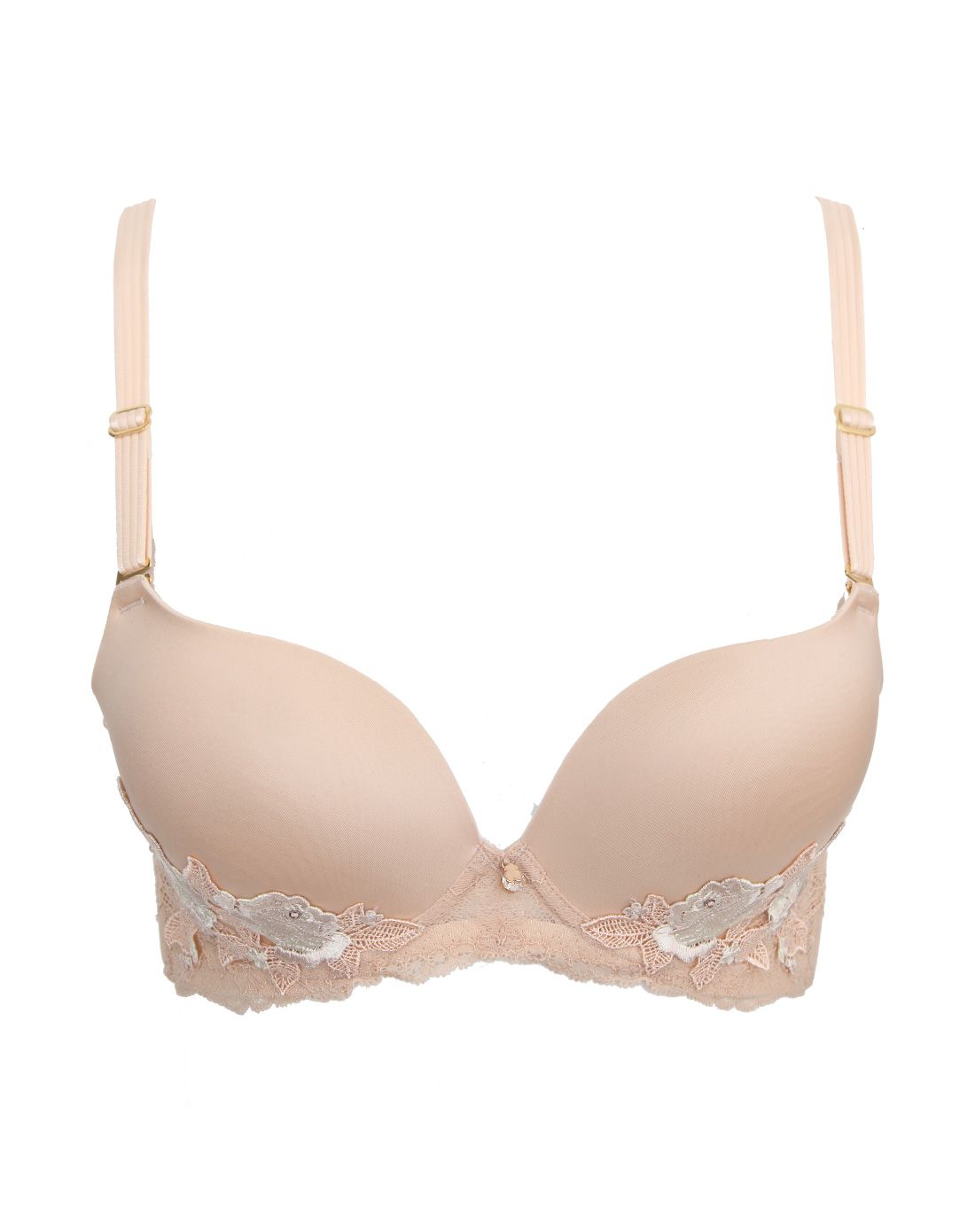 肤色聚拢上托侧收调整3/4杯文胸