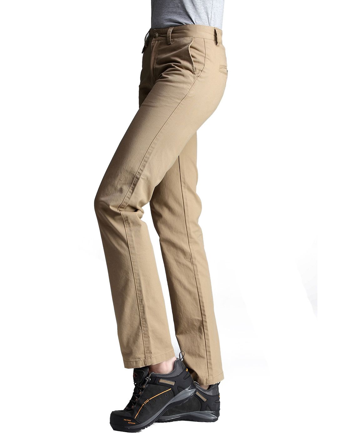 纯棉舒适 不变型 女士卡其休闲裤