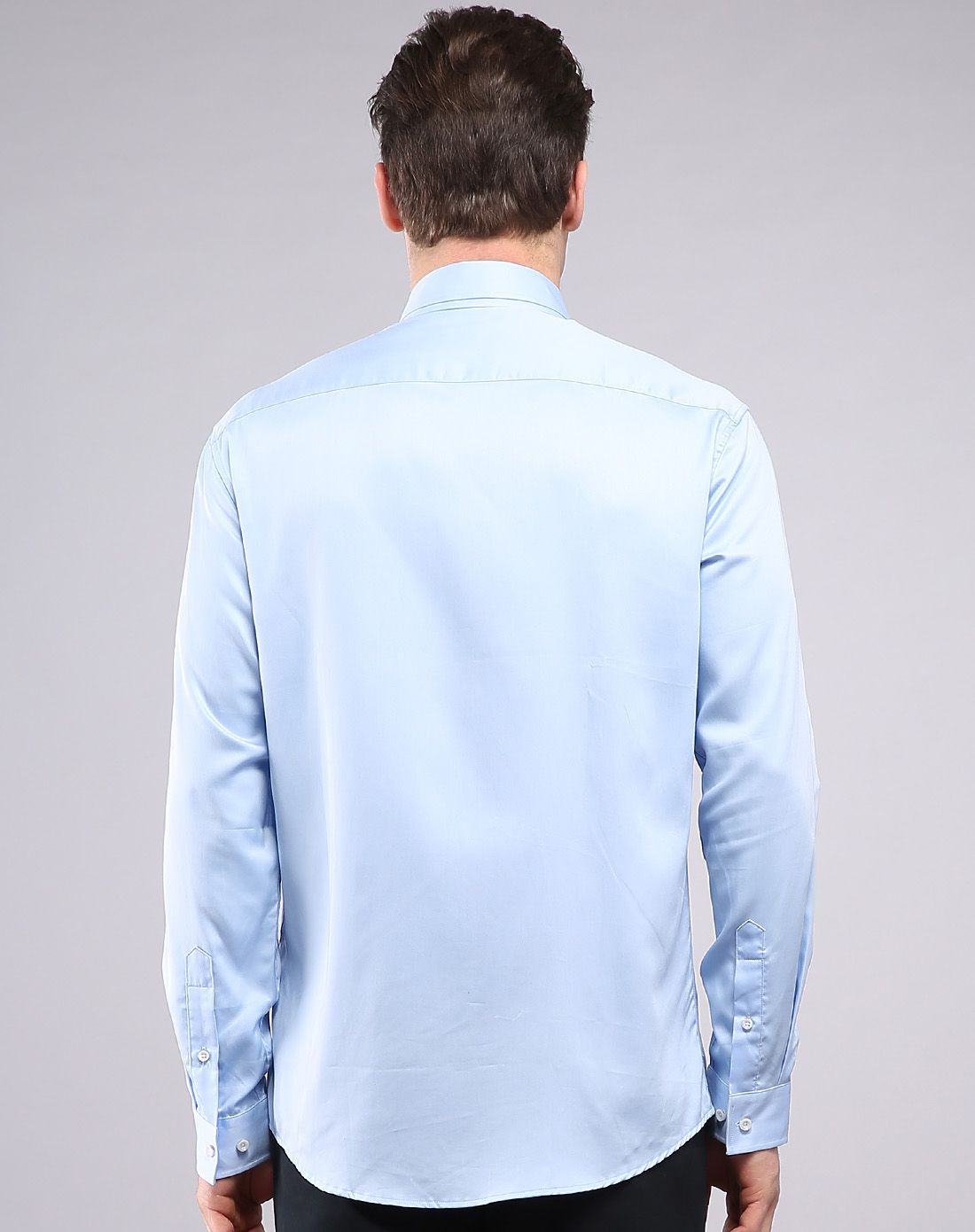 莱赛尔纤维净色经典商务长袖衬衫