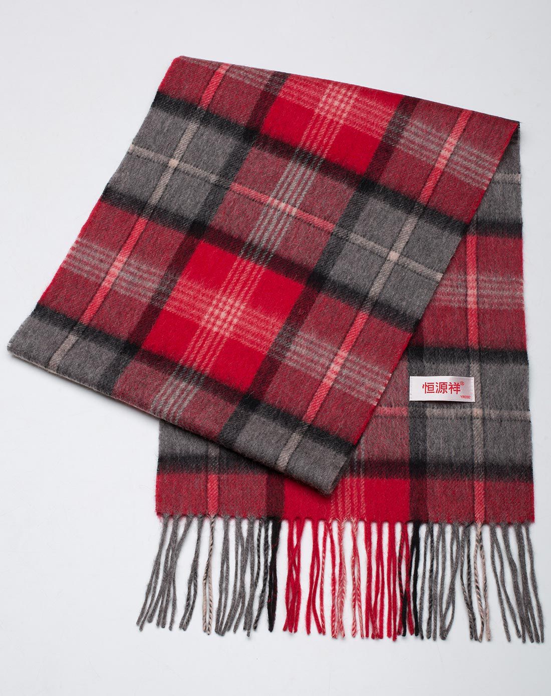 恒源祥 休闲英伦纯新保暖羊毛围巾