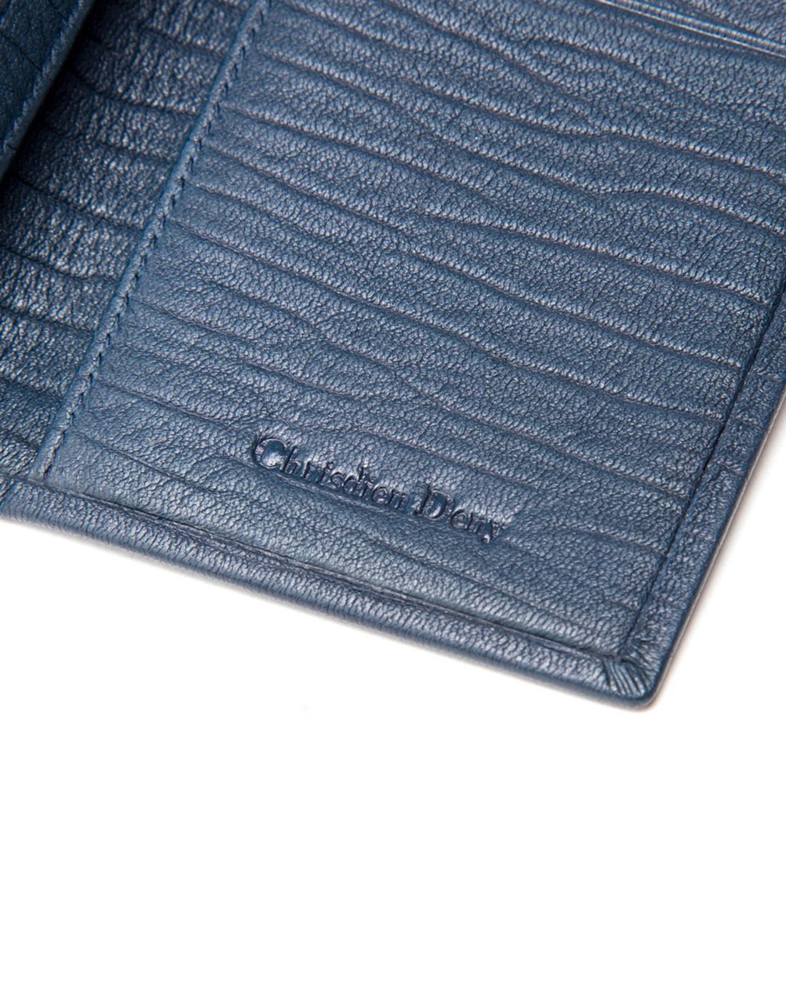 唯品专供男式蓝色鹿皮革卡片包