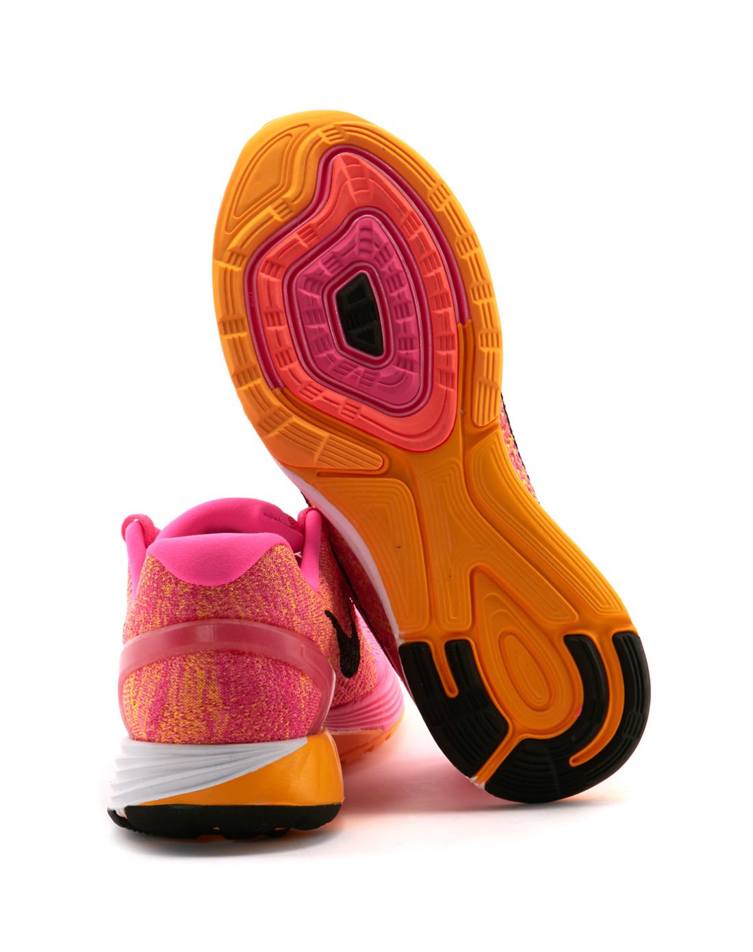 耐克nike lunarglide 7 女款粉红配橙色跑步鞋 跑步系列