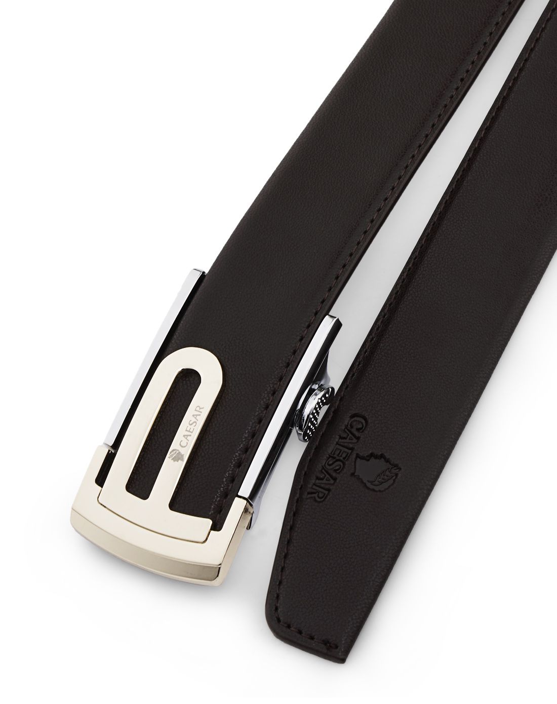 凯撒大帝caesar皮带专场男士咖啡色牛皮自动扣皮带pf10670392_唯品会