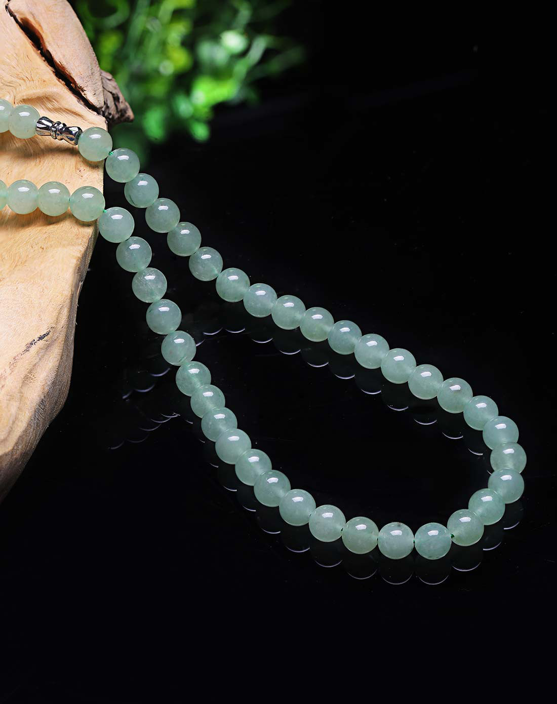 柏诗翠 天然东陵玉圆珠项链 约8mm