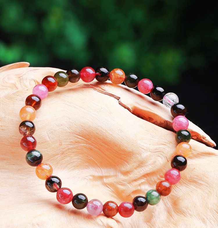 柏诗翠 碧玺圆珠手链 玺之爱