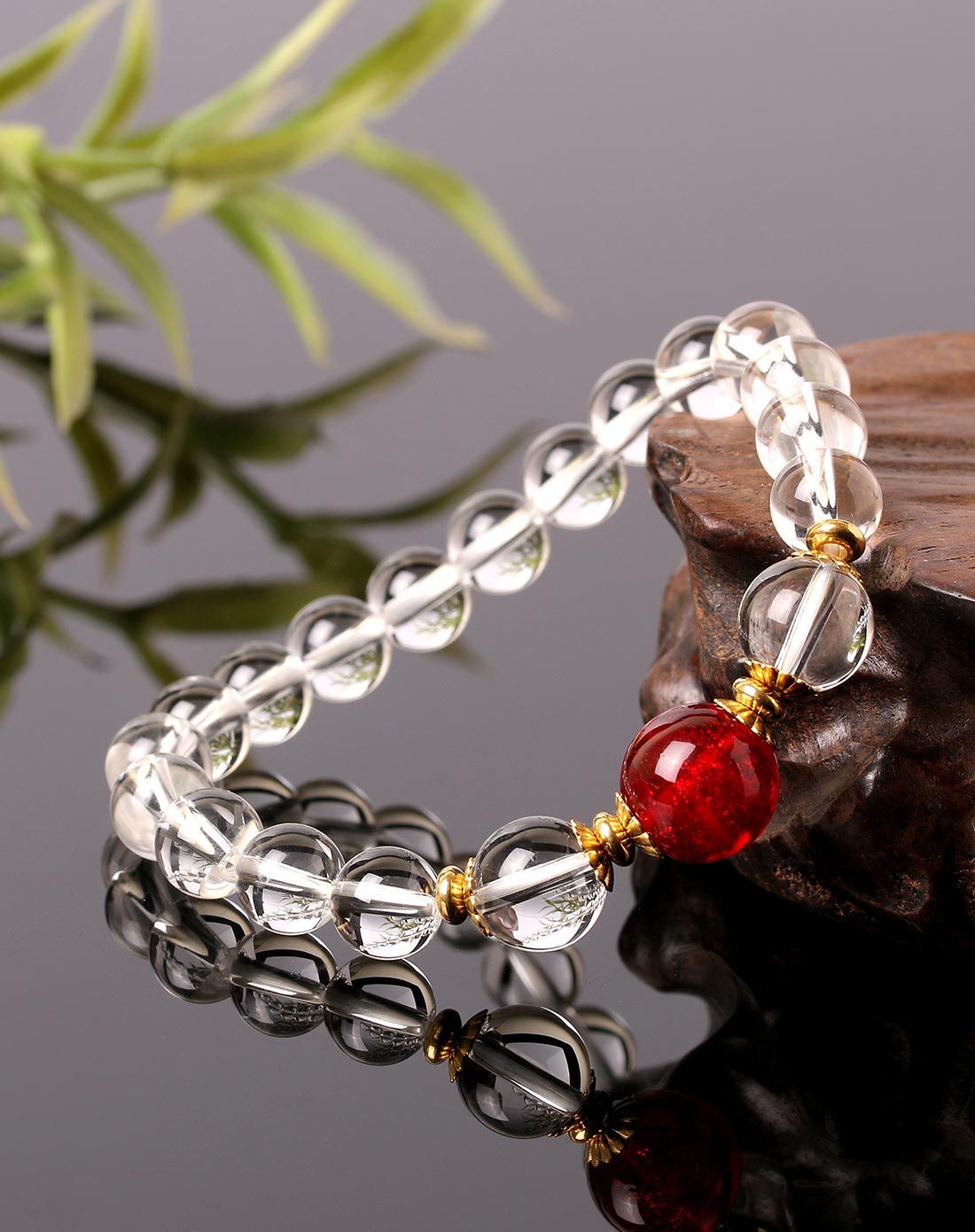 一生一石 星辰天然白水晶琉璃手链8mm