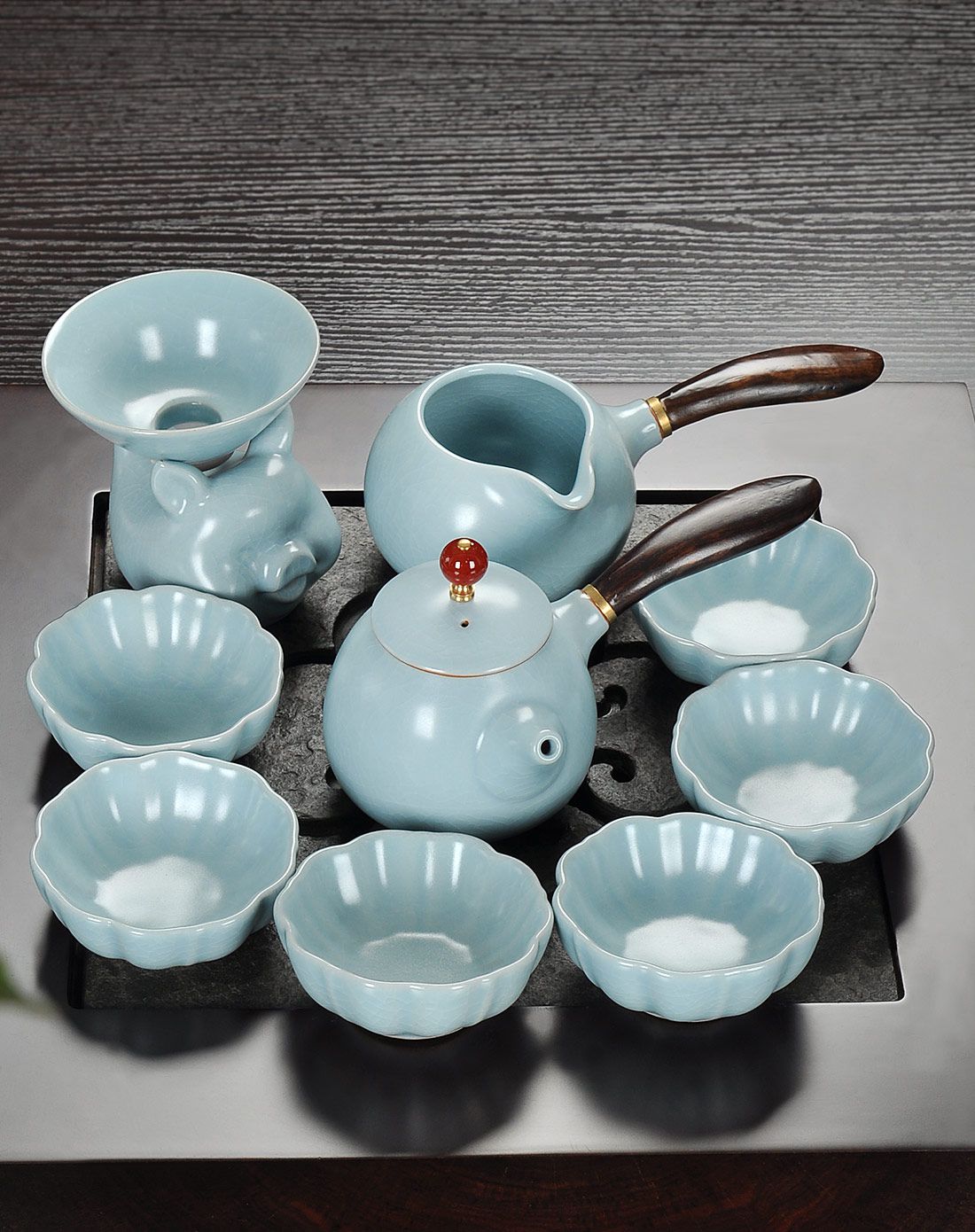 唐丰茶具专场直发唐丰汝窑古意/祥意9入茶具tfzy804_唯品会