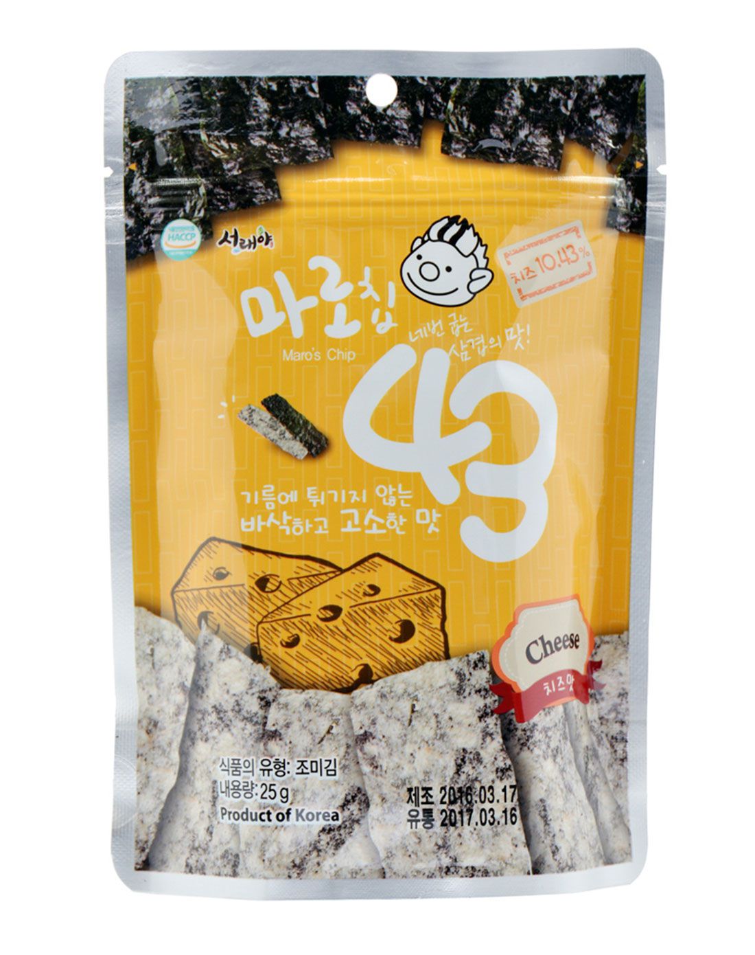 韩国进口 浓浓芝士 芝士味夹心海苔 2包装