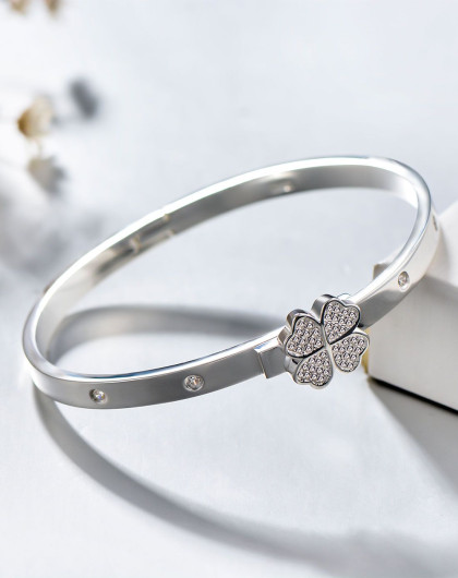 t400 990足银四叶草手镯