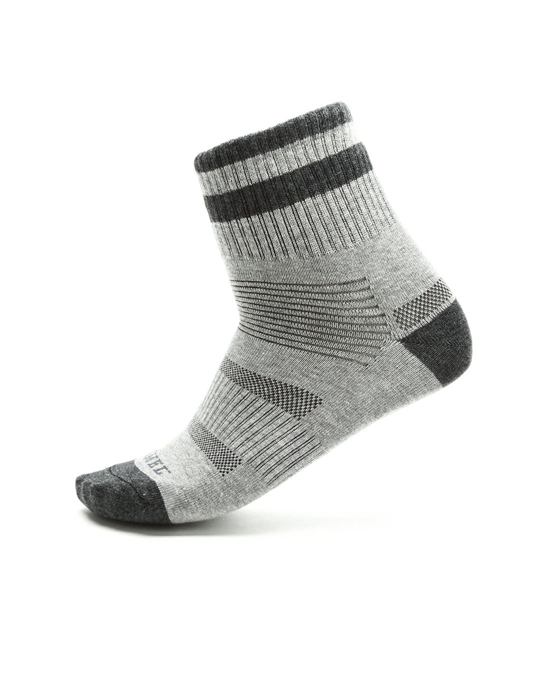 吸汗透气弹性 男款灰色袜子