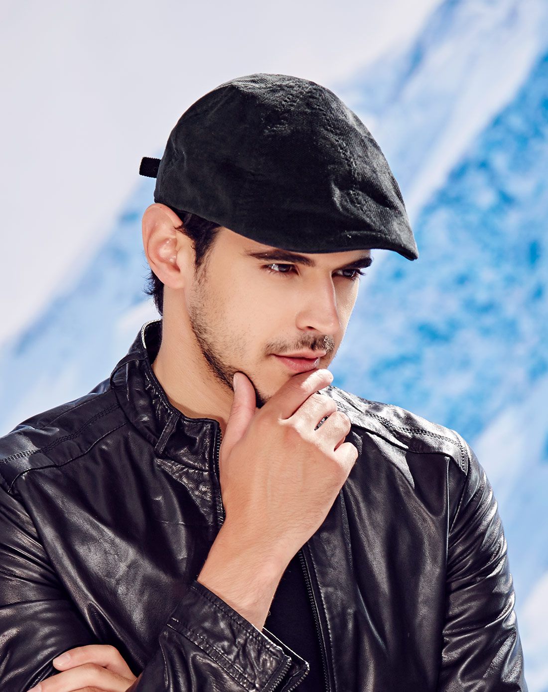 kenmont户外男士冬季帽子英伦复古鸭舌帽秋冬休闲纯棉贝雷帽前进帽