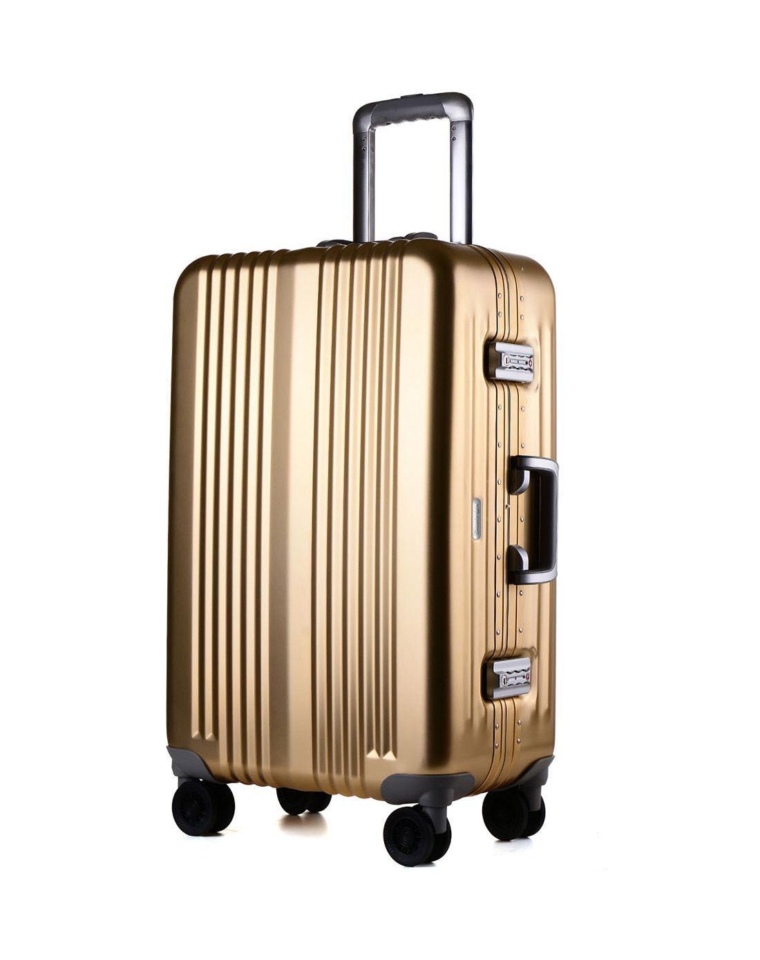 2016新款镁铝合金金属拉杆箱金色20寸