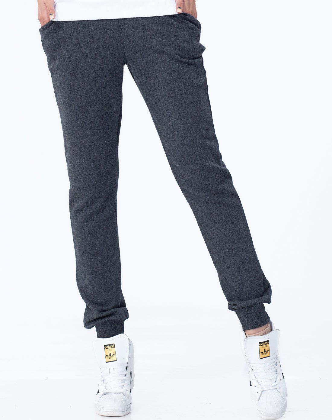 运动健美 女款深麻灰收腿裤