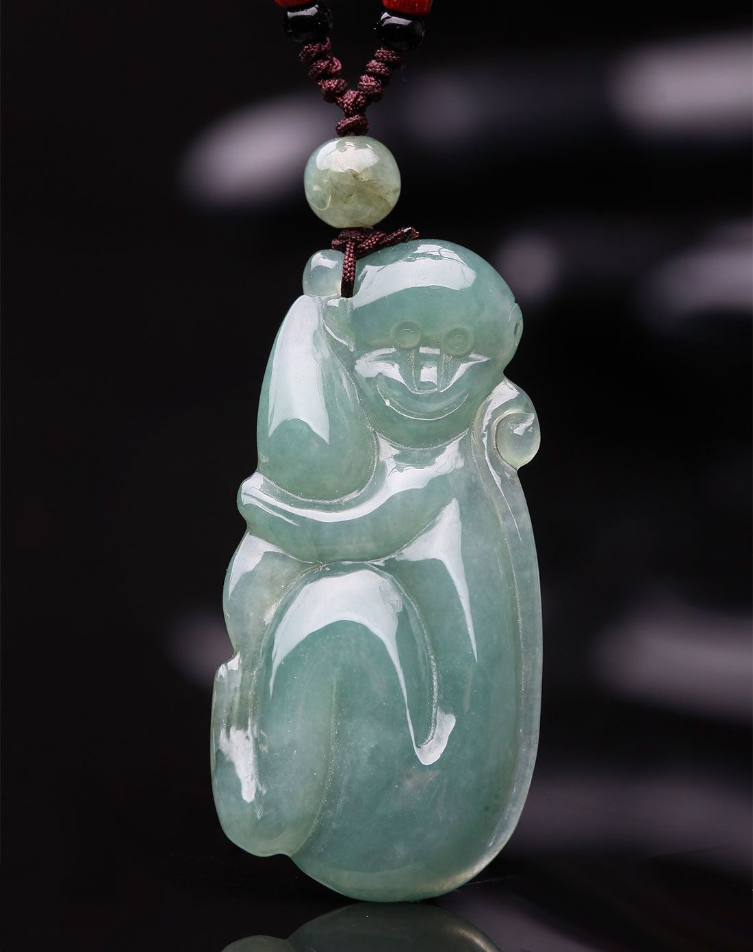 鑫万福 新品天然翡翠猴子挂件