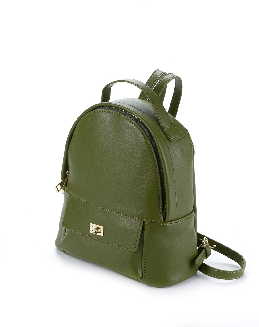 makko墨绿色牛皮经典双肩包