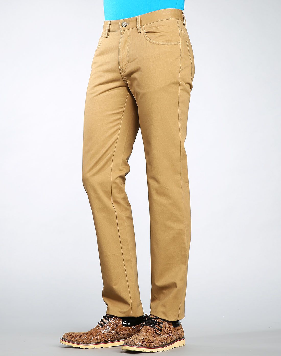 全棉面料时尚率性五袋款休闲裤