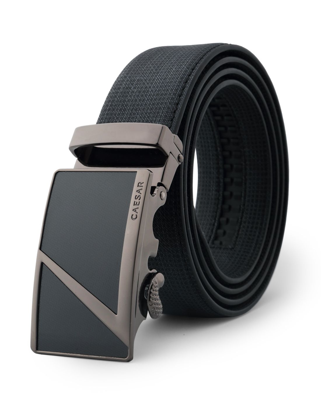 男款烟灰色牛皮时尚商务自动扣皮带