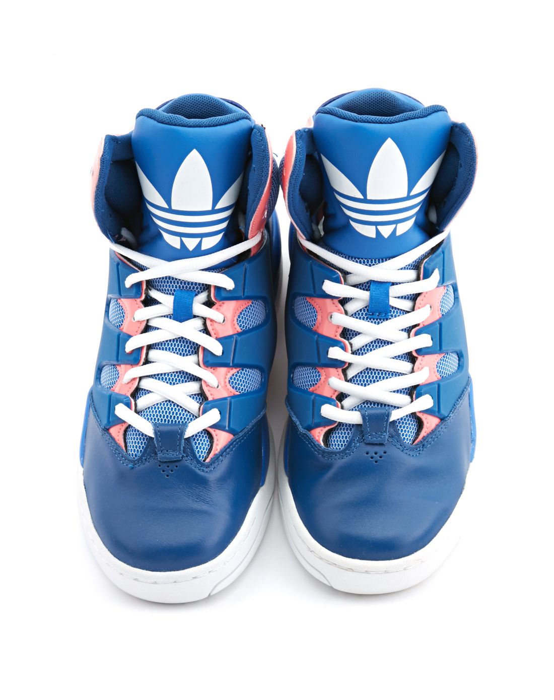 女款蓝色运动运动鞋 三叶草系列