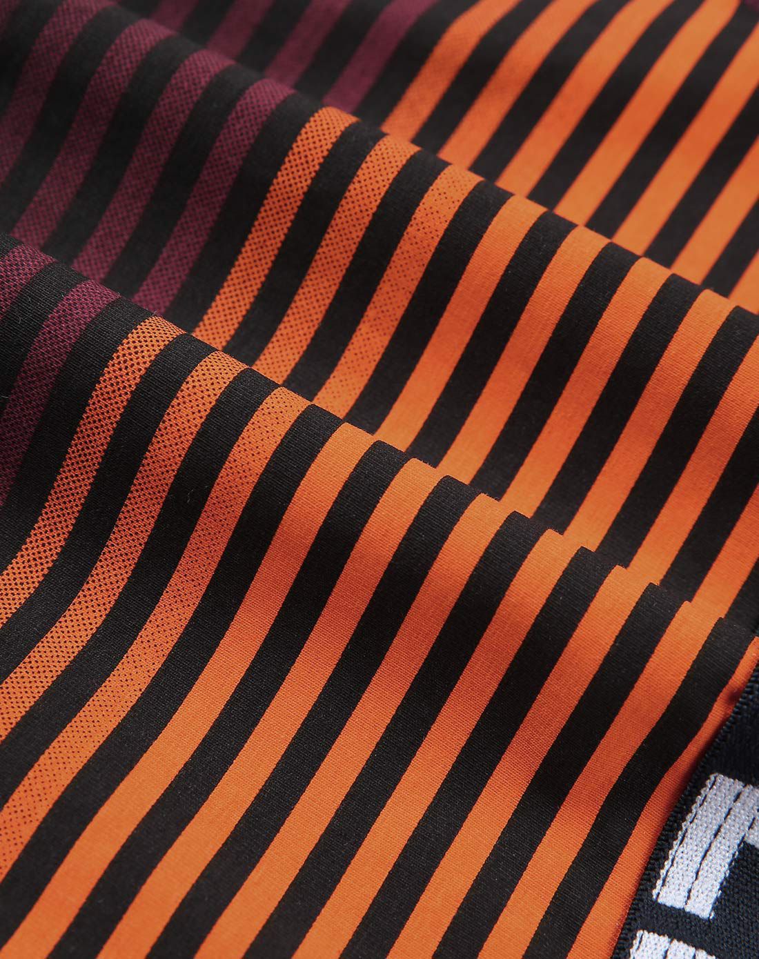 【林德伯格】黑橙条纹时尚潮流平角裤