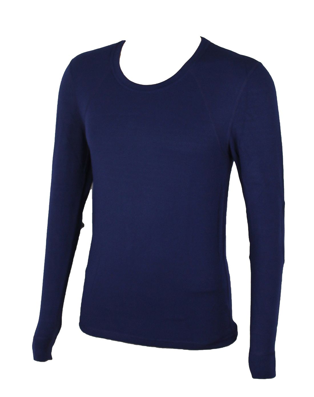 安莉芳男款藏青色圆领舒适长袖保暖内衣