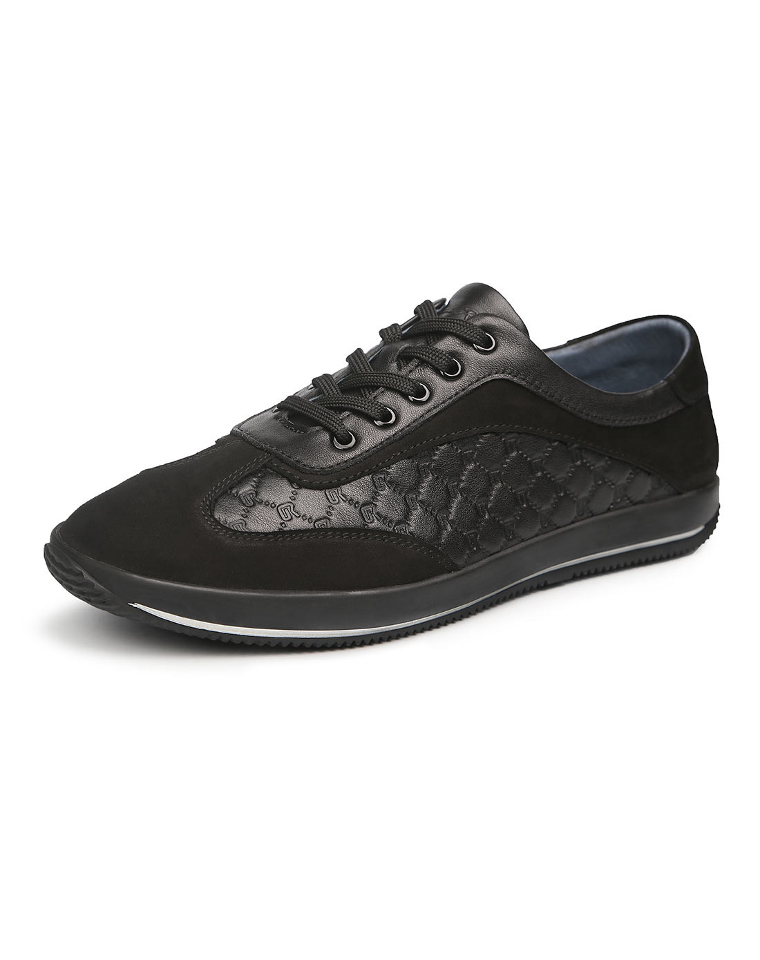 oceania roo-大洋洲袋鼠拉线缝制 黑色牛皮休闲鞋510121-a3d891_唯品