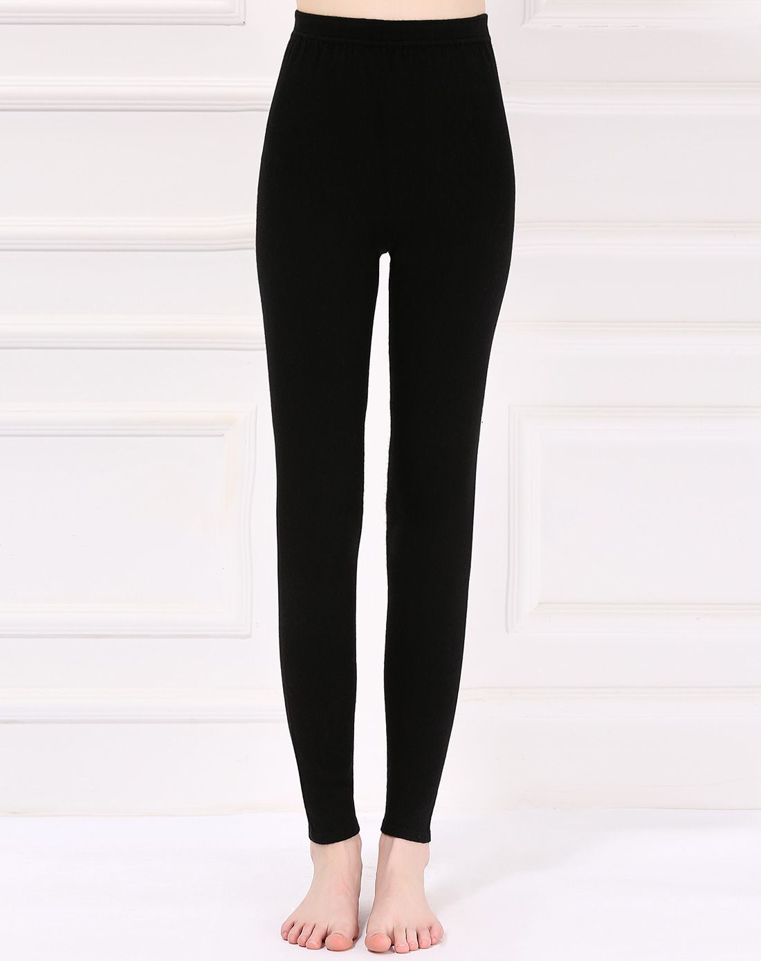 女大红无缝贴身保暖羊绒打底裤秋裤