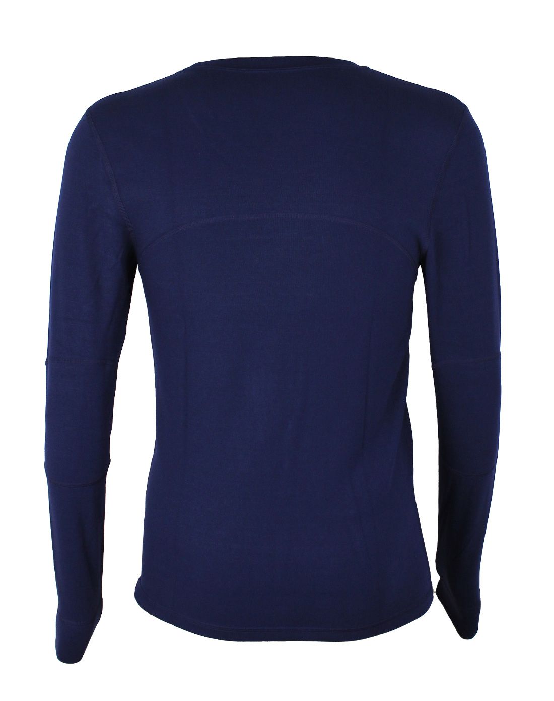 安莉芳男款藏青色圆领舒适长袖保暖内衣