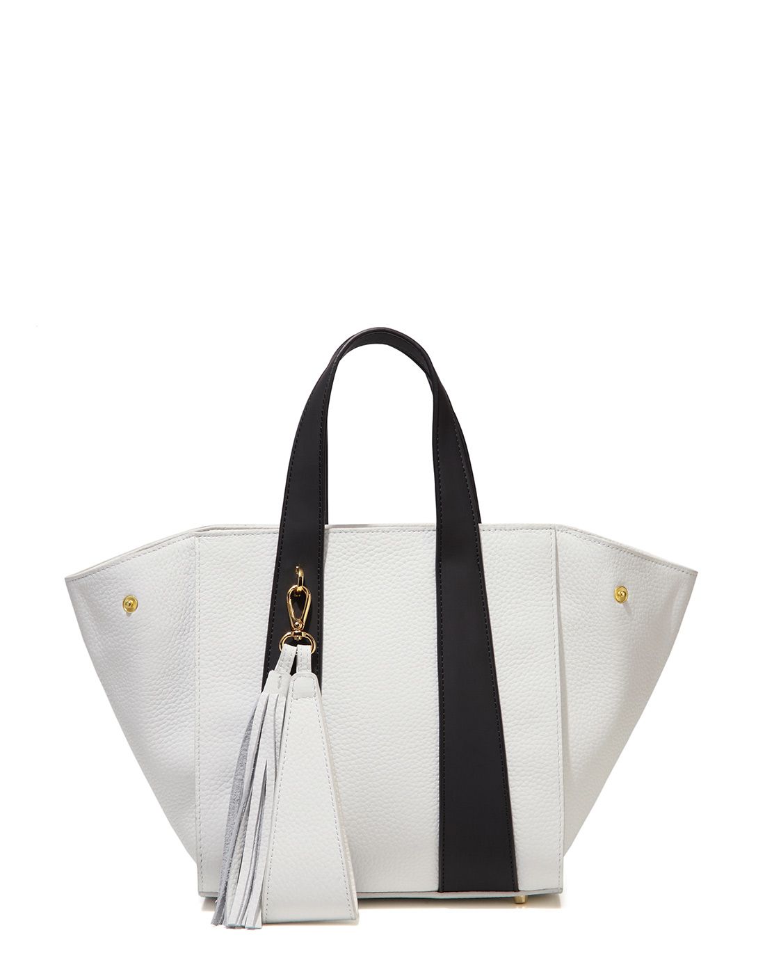 女款撞色帆船包黑色牛皮手提包