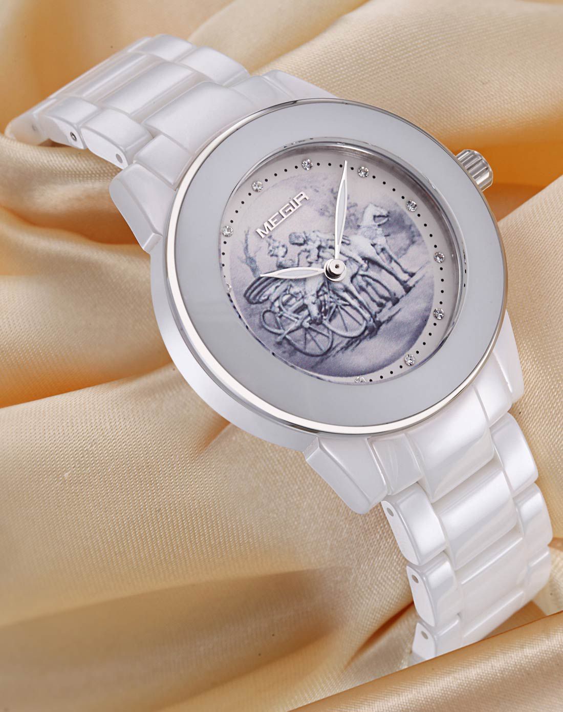 美格尔megirmegir 进口机芯夜光指针女士陶瓷石英表mc4125l-7_唯品会