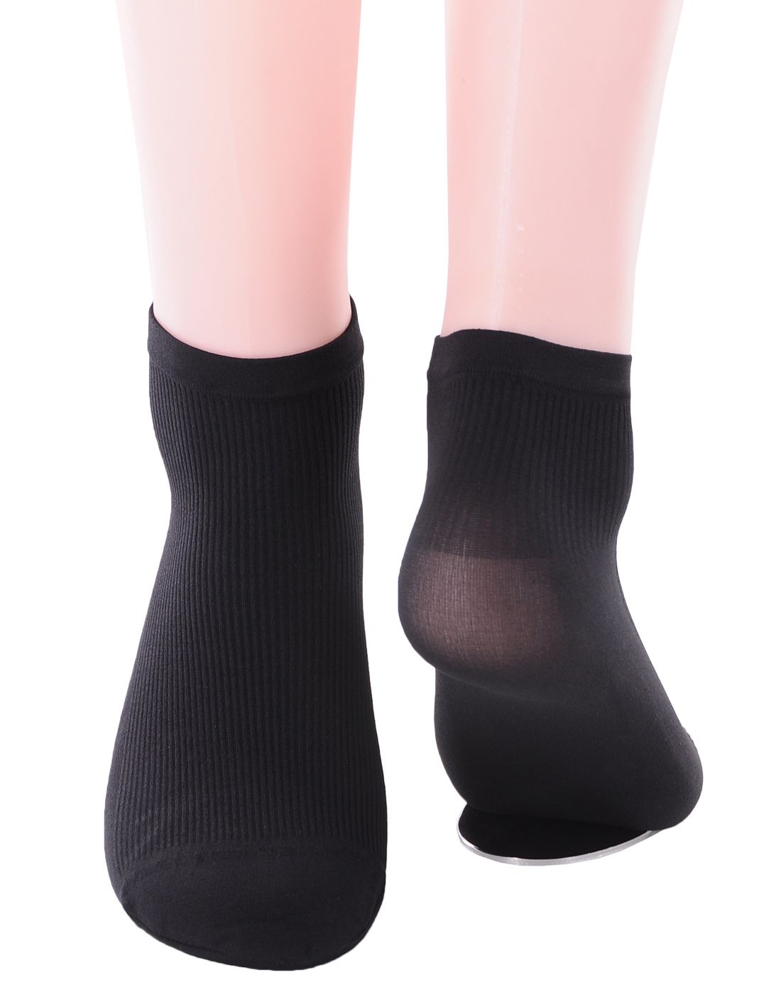 皮尔.卡丹 6双装条纹银离子抗菌男袜黑色