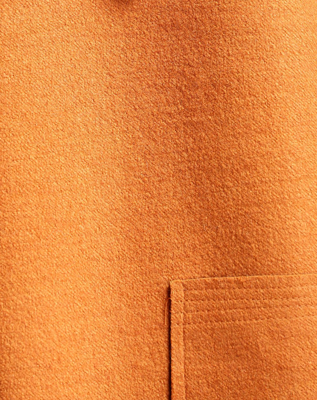 土黄色双层v领拼色通勤毛呢连衣裙