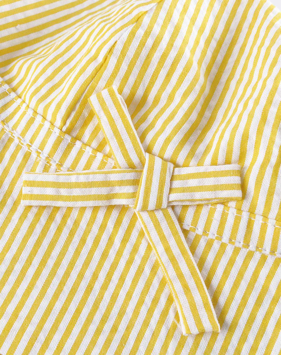 黄色黄朵朵条纹宝宝遮阳帽