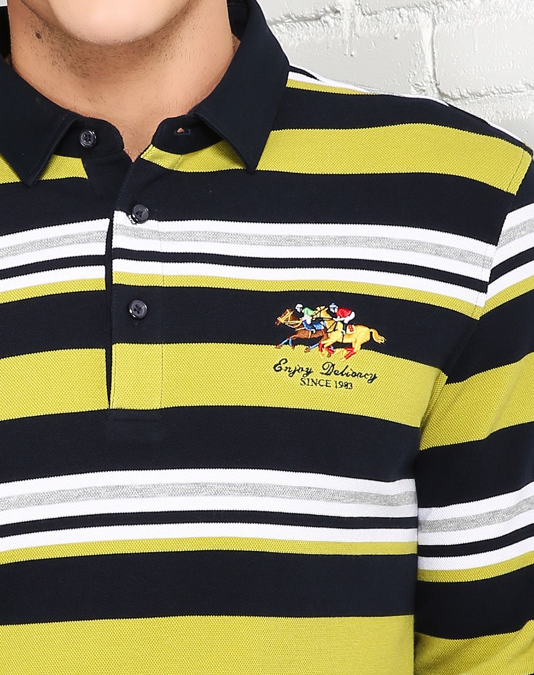 堡马posemer男装春上新专场全棉珠地横条纹易搭配休闲长袖t恤